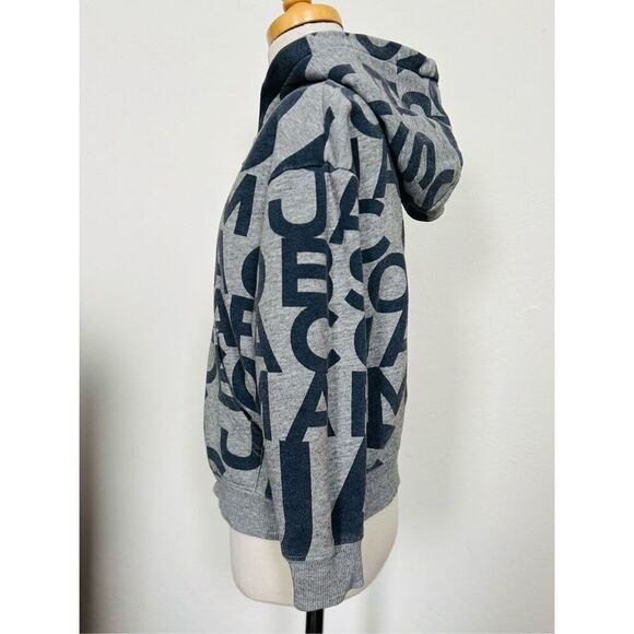 Little Marc Jacobs Kids Size 6 Grey Print Zip-up Hoodie - Picture 5 of 10